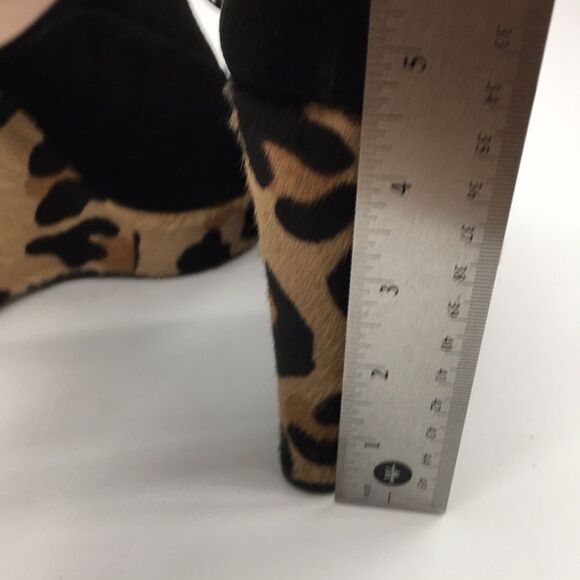 PRADA Women Black Suede Animal Cheetah Leopard Platform Ankle Bootie Sz 36.5 - Picture 17 of 17